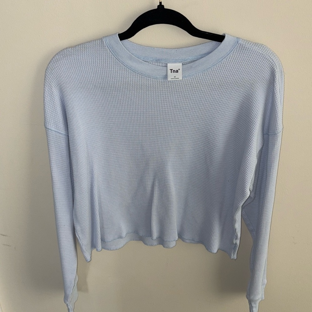 Aritzia TNA waffle longsleeve tee